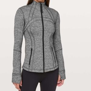 Lululemon Women’s Define Heathered Grey Luon Full Zip Athletic Workout Jacket 4